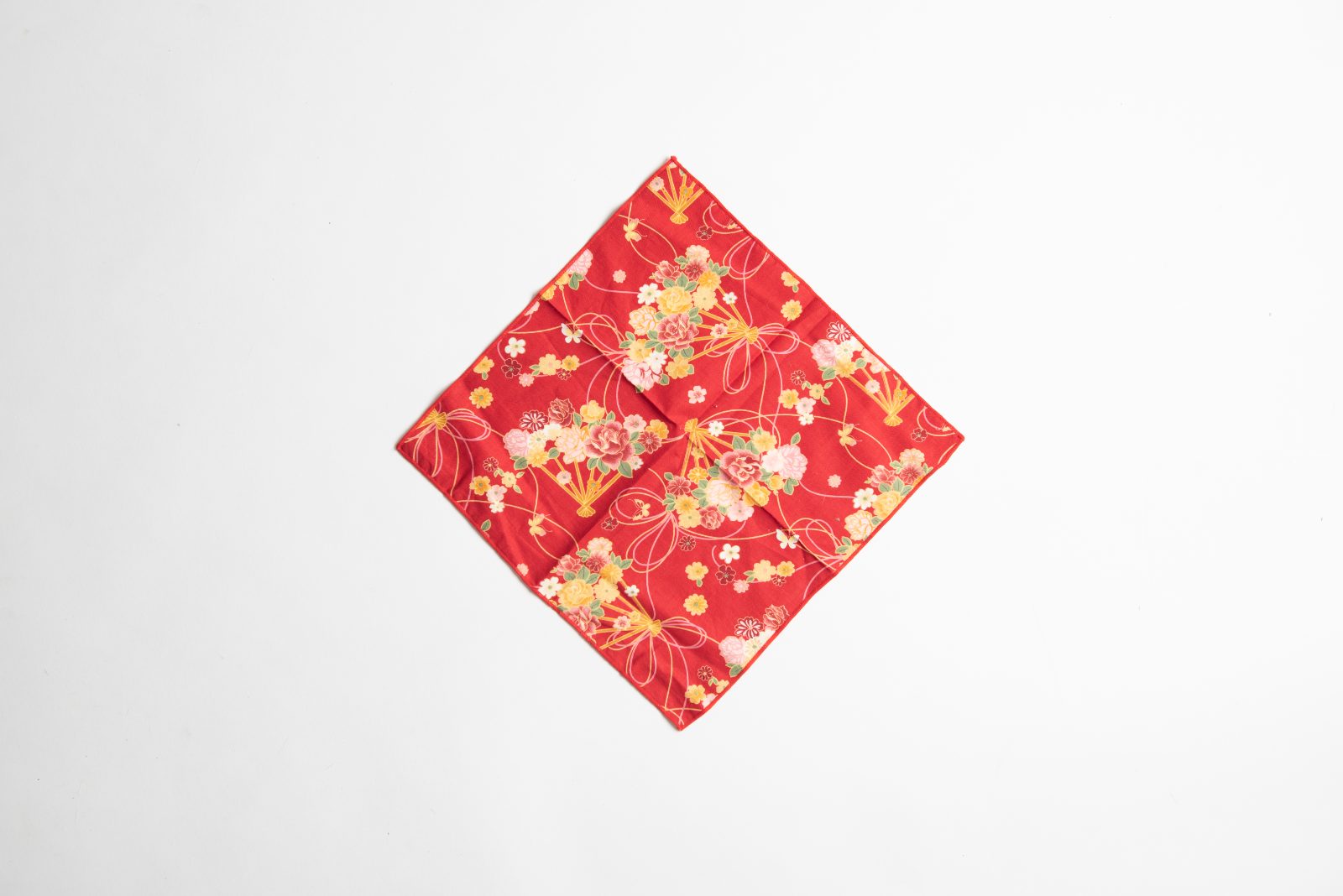 紅色客家花布桌巾
